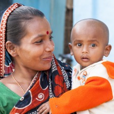 Mother and son in Bangladesh