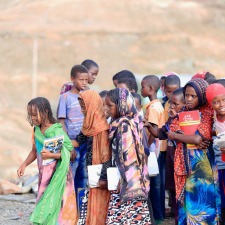 Children going to school in Ethiopia