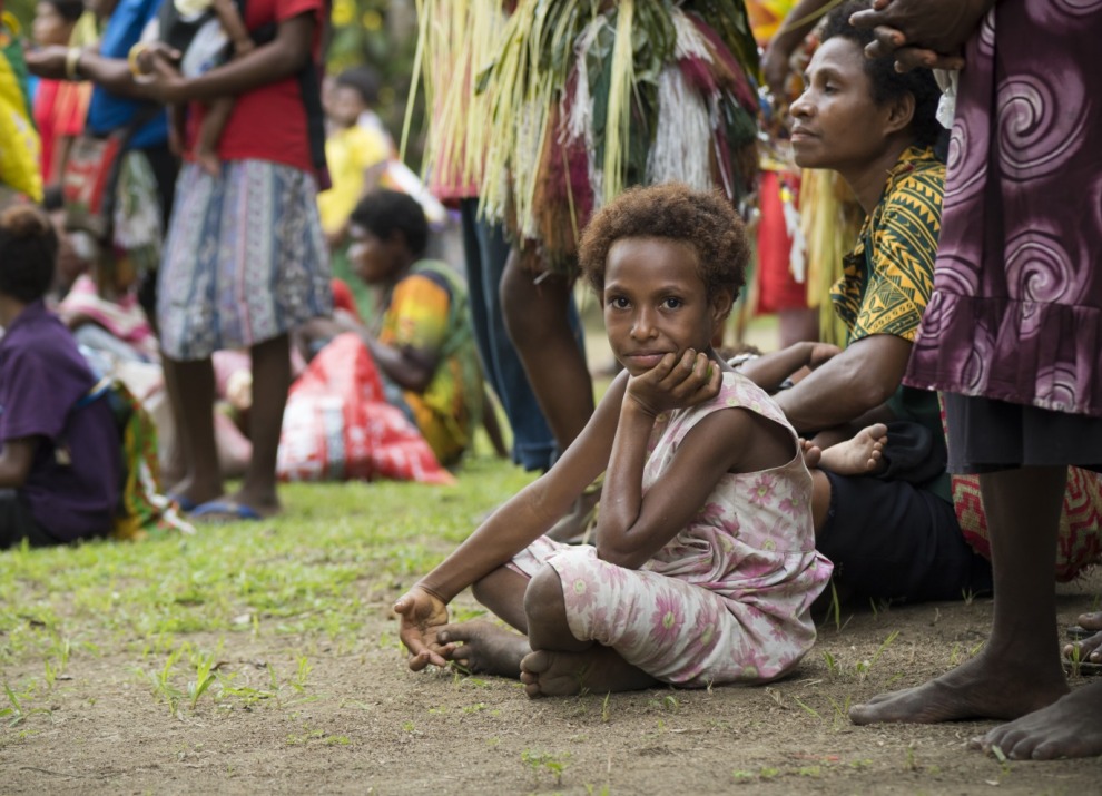 Child looking at the camera in Melanesia